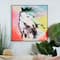 Multicolor Horse Abstract Paint Splatter Framed Canvas Wall Art